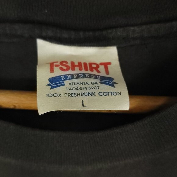 Vtg Hooters Myrtle Beach SC Graphic T-Shirt Men's Large Black Distressed USA - Picture 5 of 14